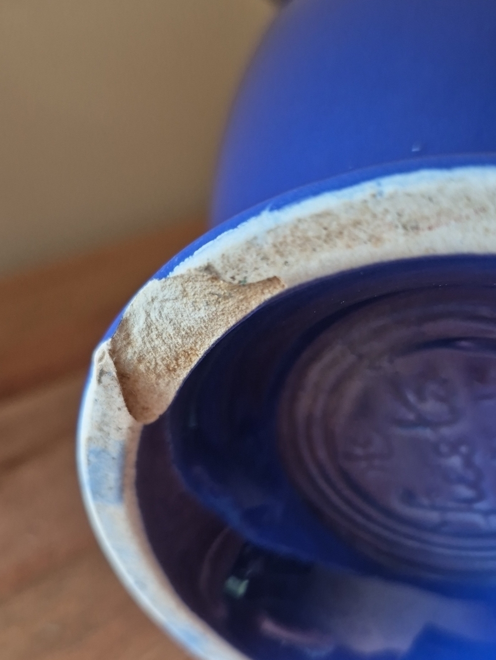 Vintage Fiestaware Cobalt Blue Coffee Pot (Has Chips) - Picture 12 of 12
